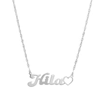 Load image into Gallery viewer, Custom Necklace with Outlined Heart Embellishment