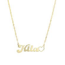 Load image into Gallery viewer, Custom Necklace with Outlined Heart Embellishment