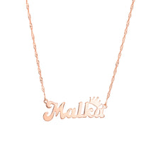 Load image into Gallery viewer, Custom Necklace with Crown Accent