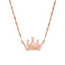Load image into Gallery viewer, Custom Inscription Crown Necklace