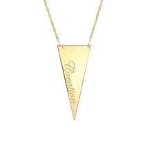 Lade das Bild in den Galerie-Viewer, Vertical Triangle Inscription Necklace