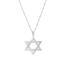 Load image into Gallery viewer, Magen David Star Inscription Necklace