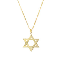 Load image into Gallery viewer, Magen David Star Inscription Necklace
