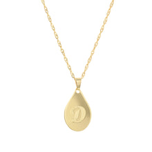 Lade das Bild in den Galerie-Viewer, Teardrop Pendant Inscription Necklace