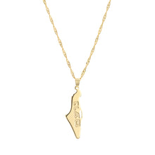 गैलरी व्यूवर में इमेज लोड करें, Map of Israel Inscription Necklace
