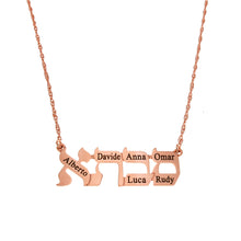 Load image into Gallery viewer, Custom Text Necklace with Inner Letter Inscriptions