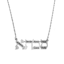 Load image into Gallery viewer, Custom Text Necklace with Inner Letter Inscriptions