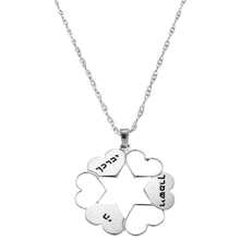 Load image into Gallery viewer, Heart Pattern Star Design Inscription Necklace