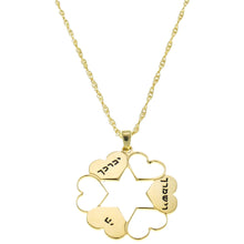 Load image into Gallery viewer, Heart Pattern Star Design Inscription Necklace