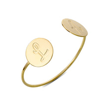 Load image into Gallery viewer, Double Circle Bangle Custom Inscription Bracelet