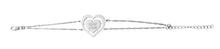 Load image into Gallery viewer, Double Chain Heart Custom Inscription Bracelet