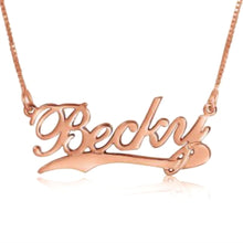 Load image into Gallery viewer, Script Style Font Custom Necklace with Looped Underline