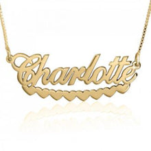 Load image into Gallery viewer, Custom Necklace with Heart Pattern Underline