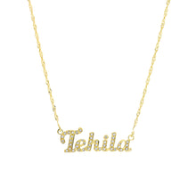 Load image into Gallery viewer, Rounded Font Rhinestone Necklace
