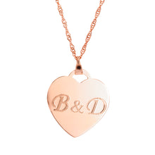 画像をギャラリービューアに読み込む, Custom Inscription Heart Charm Necklace
