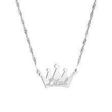 Load image into Gallery viewer, Custom Inscription Crown Necklace
