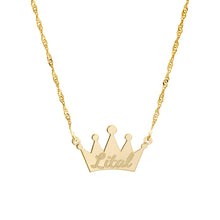 Load image into Gallery viewer, Custom Inscription Crown Necklace
