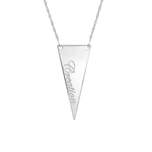 Lade das Bild in den Galerie-Viewer, Vertical Triangle Inscription Necklace
