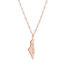 画像をギャラリービューアに読み込む, Map of Israel Inscription Necklace

