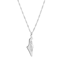 画像をギャラリービューアに読み込む, Map of Israel Inscription Necklace

