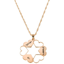 Load image into Gallery viewer, Heart Pattern Star Design Inscription Necklace
