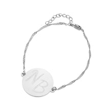 Load image into Gallery viewer, Flat Circle Pendant Inscription Bracelet
