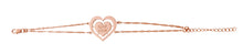 Load image into Gallery viewer, Double Chain Heart Custom Inscription Bracelet
