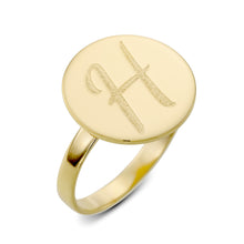 Load image into Gallery viewer, Flat Circle Inscription Ring
