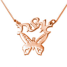 Load image into Gallery viewer, Custom Name Necklace with Butterfly Adornment
