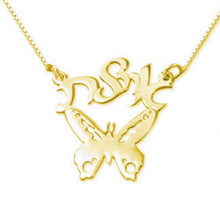 Load image into Gallery viewer, Custom Name Necklace with Butterfly Adornment
