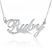 Load image into Gallery viewer, Custom Necklace with Curved Underline Embellishment
