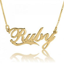Load image into Gallery viewer, Custom Necklace with Curved Underline Embellishment
