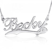 Load image into Gallery viewer, Script Style Font Custom Necklace with Looped Underline
