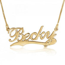 Load image into Gallery viewer, Script Style Font Custom Necklace with Looped Underline
