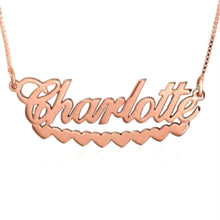 Load image into Gallery viewer, Custom Necklace with Heart Pattern Underline
