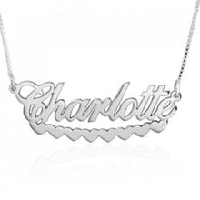Load image into Gallery viewer, Custom Necklace with Heart Pattern Underline
