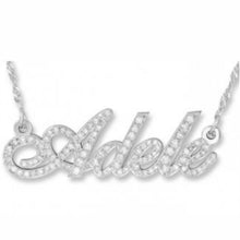 Load image into Gallery viewer, Crystal Rhinestone Script Font Custom Necklace
