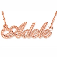 Load image into Gallery viewer, Crystal Rhinestone Script Font Custom Necklace
