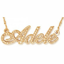 Load image into Gallery viewer, Crystal Rhinestone Script Font Custom Necklace

